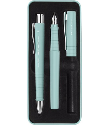 JUEGO BOL+PLUMA FABER POLY PEN AZUL