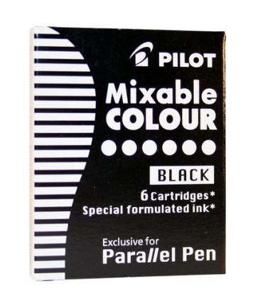 RECAMBIO PILOT PLUMA PARALLEL NEGRA C/6
