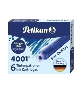 TINTA ESTILOG.PELIKAN 6 CART.TP/6 AZ.RL.