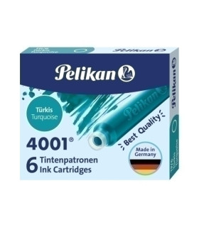 TINTA ESTILOG.PELIKAN 6 CART.TP/6 TURQU.