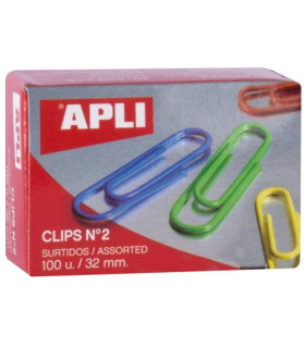 CLIP COLOR APLI Nº2 PLAST.Cj.100