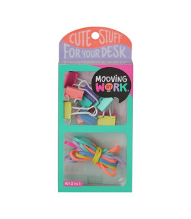 SET PAPELERIA MOOVING KIT 2 EN 1 GREEN