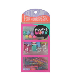 SET PAPELERIA MOOVING KIT 3 EN 1 PINK