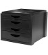 MODULO OLEF 4 CAJONES NEGRO