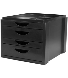 MODULO OLEF 4 CAJONES NEGRO