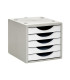 MODULO 5 CAJONES GRIS/BLANCO