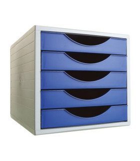 MODULO 5 CAJONES GRIS/AZUL