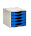 MODULO 5 CAJONES GRIS/AZUL MAR