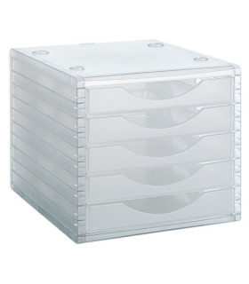 MODULO 5 CAJONES CRISTAL/CRISTAL