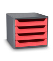 MODULO CEP FIRST 4 CAJONES ROJO AMAPOLA