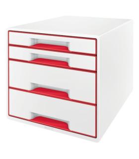 MODULO 4 CAJONES LEITZ ROJO