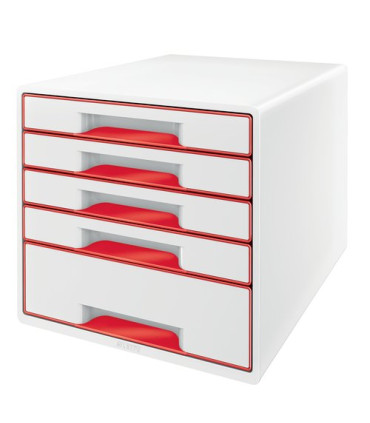 MODULO 5 CAJONES LEITZ ROJO