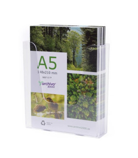 EXPOSITOR MURAL A5 VERT.ANTIMICR.CRISTAL