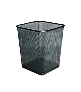 PAPELERA FOROFIS METAL CUADRADA NEGRA