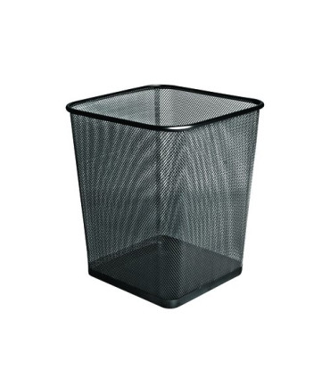 PAPELERA FOROFIS METAL CUADRADA NEGRA
