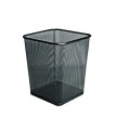 PAPELERA FOROFIS METAL CUADRADA NEGRA
