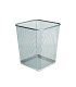 PAPELERA FOROFIS METAL CUADRADA PLATA