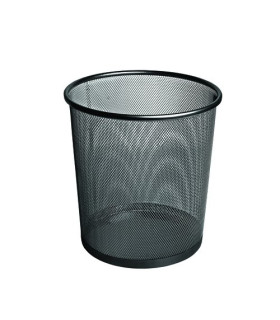 PAPELERA FOROFIS METAL REDONDA NEGRA