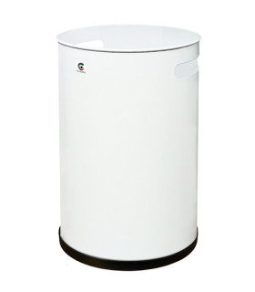 PAPELERA CILINDRO METALICA P-21 BLANCO