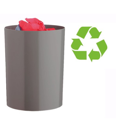 PAPELERA PLASTICO CERRADA A.2000 GRIS