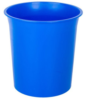 PAPELERA PLASTICO CERRADA AZUL