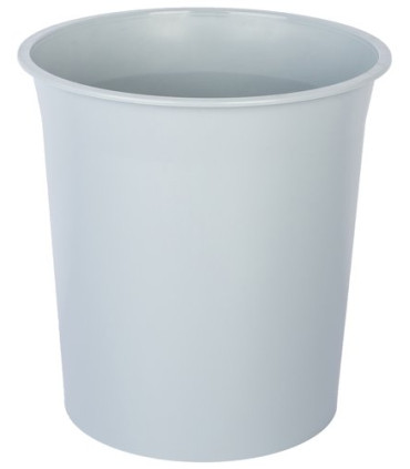 PAPELERA PLASTICO CERRADA GRIS