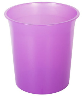 PAPELERA PLASTICO CERRADA TRASL.MALVA