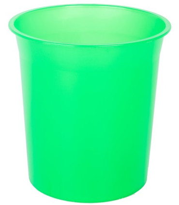 PAPELERA PLASTICO CERRADA TRASL.VERDE