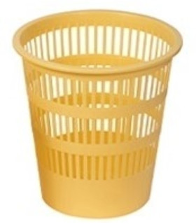 PAPELERA REJILLA FAIBO 12 L PASTEL AMAR.
