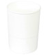 PORTA LAPICES PLASTICO REDONDO BLANCO