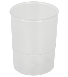 PORTA LAPICES PLASTICO REDONDO CRISTAL