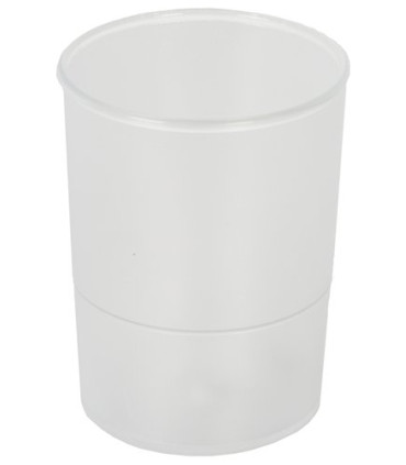 PORTA LAPICES PLASTICO REDONDO CRISTAL