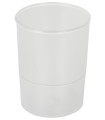 PORTA LAPICES PLASTICO REDONDO CRISTAL