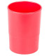 PORTA LAPICES PLASTICO REDONDO ROJO