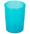 PORTA LAPICES PLASTICO REDONDO TR. AZUL