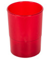 PORTA LAPICES PLASTICO REDONDO TR. ROJO