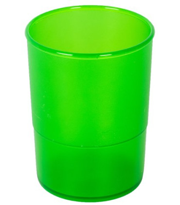 PORTA LAPICES PLASTICO REDONDO TR. VERDE