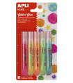COLA GLITTER GLUE APLI LAPIZ NEON