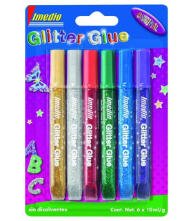 COLA GLITTER GLUE IMEDIO ORIGINAL B/6