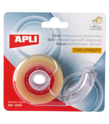 CINTA ADHESIVA APLI TRANSP. 33x19 c/MINI