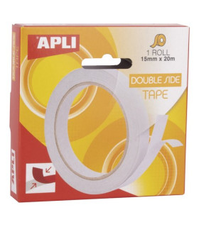 CINTA DOBLE CARA APLI 20m x15mm