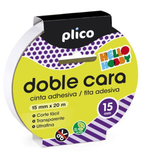 CINTA DOBLE CARA PLICO 15x20