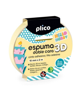 CINTA DOBLE CARA PLICO 2x15 ESPUMA