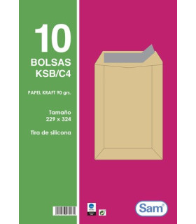 BOLSA SAM 229x324 KRAFT 90g PAQ.10