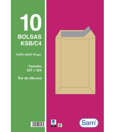 BOLSA SAM 229x324 KRAFT 90g PAQ.10
