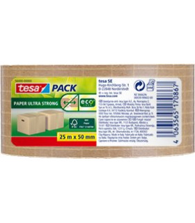 CINTA EMB.TESA PAPEL ECO 25x50 MARRON