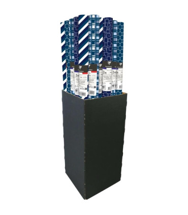 PAP.REGALO RL.CLAIREF.0,7x2 LIN.AZUL (30