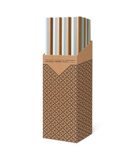 PAPEL REGALO RL.TV 1x2 KRAFT /BLANCO (40