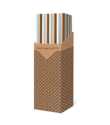 PAPEL REGALO RL.TV 1x2 KRAFT /BLANCO (40