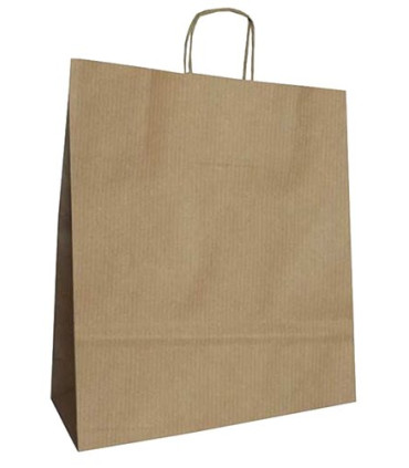 BOLSA PAPEL KRAFT LISO 24x32 CRUD P/50